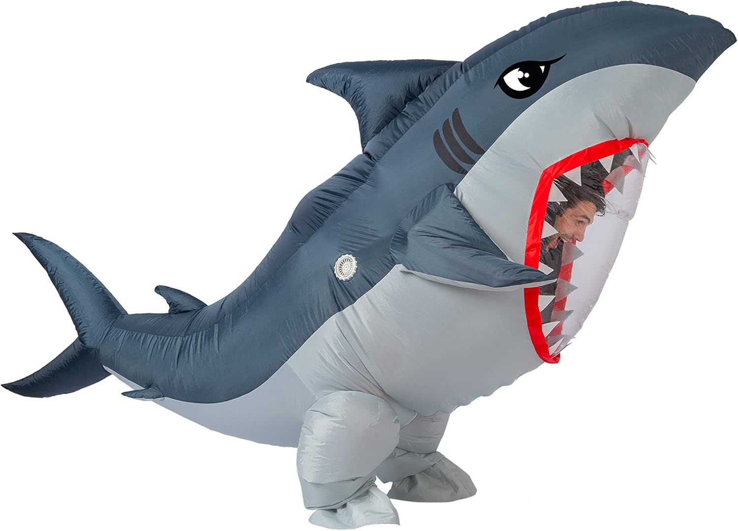 Spooktacular Creations Inflatable Costume Full Body Shark Air Blow-up Deluxe Halloween Costume - Adult Size: Clothing