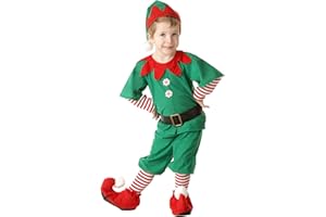 FUN COSTUMES Toddler Holiday Elf Costume Toddler Christmas Outfit Santa's Helper Costume