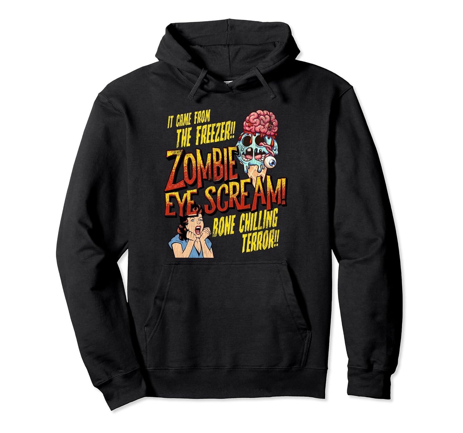 Vintage Horror Movie Poster Hoodie Halloween Zombie- TPT