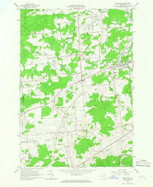 YellowMaps Brushton NY topo map, 124000 Scale, 7.5 X 7.5