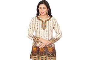 Maple Clothing Women's Printed Short Kurti Kurta Indian Tunic Top Indian Clothes
