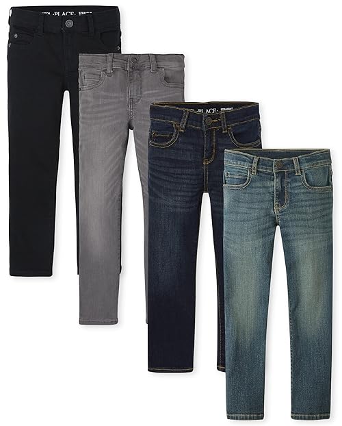 The Children's Place Boys Multipack Basic Stretch Straight Leg Jeans