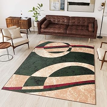 Tapiso Teppich Fur Wohnzimmer Moderne Flur Wohnzimmer Kollektion Dream Grun Beige Design Bander Wellen Preis Wirtschaftlichen 80 X 150 Cm Bunt Amazon De Kuche Haushalt
