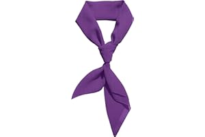 Comsite Chiffon Scarf Ribbon Neck Scarf Square Handkerchief 23"x23" 26"x26" 30"x30"