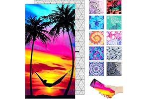 MARGELIFE Sand Free Microfiber Beach Towel – Quick Dry Lightweight Oversized Large Blue Towel Accessories Travel Swim Pool Yoga Cruise Camping Gear Packable Resistant Gift