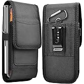 Takfox Phone Holster for Samsung Galaxy S25 FE S24 Ultra 5G S23 Plus S22 S21 S20 Note 20 A16 A15 A14 A26 A36 A56 A35 A17,Moto G 5G 2025 Nylon Cell Phone Pouch Belt Holder Case with Clip for Men Women