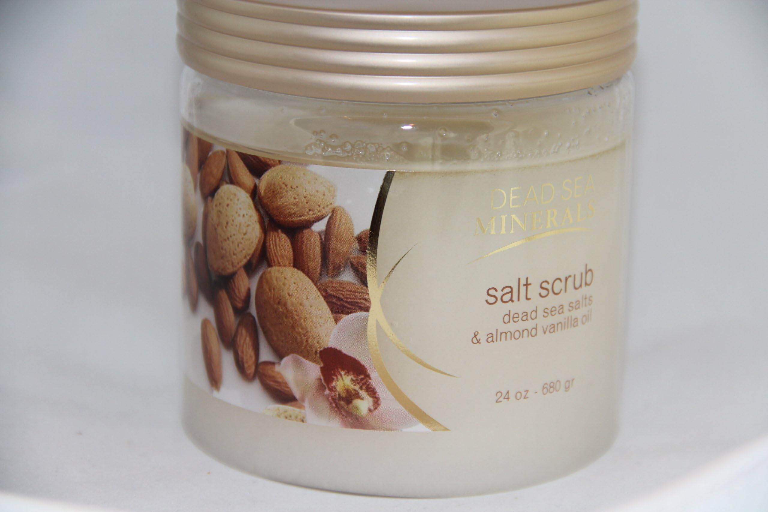 Dead Sea Minerals Salt Scrub Dead Sea Salts & Almond Vanilla Oil 24 Oz.