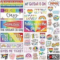 Amazon.com - 76 PCS Original Funny Gay Prank Bumper Stickers ...