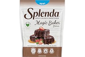 SPLENDA Magic Baker Brown Zero Calorie Plant Based Granulated Baking Blend with Stevia, Erythritol and Allulose – Zero Sugar, Keto Friendly, 1lb (16 oz) Pouch (Pack of 1)