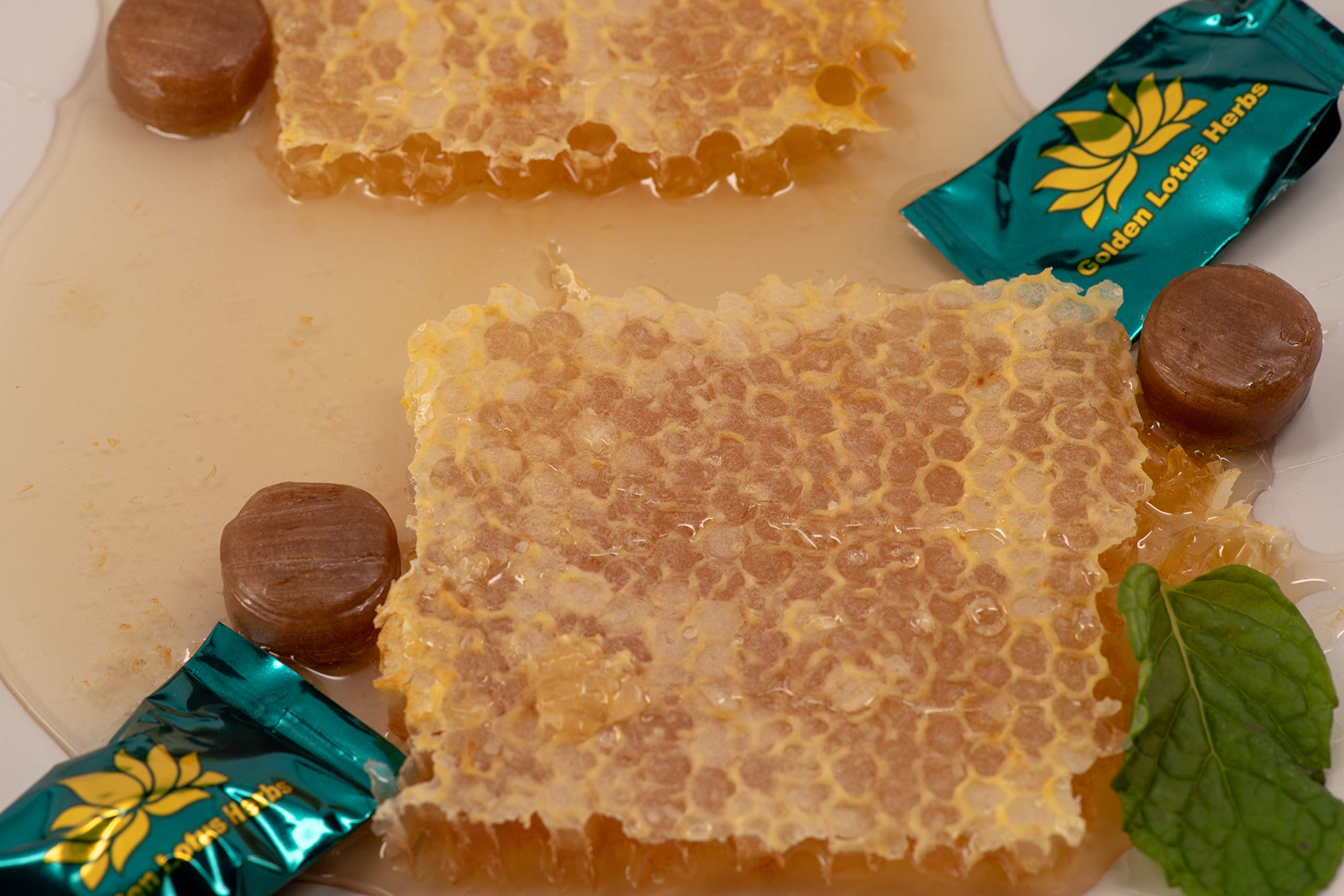 Golden Lotus Herbs Lung & Throat Lozenges – QAI Certified Organic | Soothing Herbal Honey Mint Cough Drops – 1 Pack