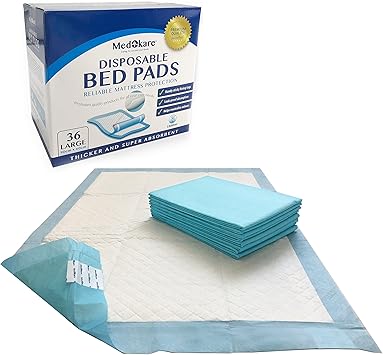 Medokare Disposable Incontinence Bed Pads Hospital 1500ml Disposable Underpads For Elderly Adults Kids Disposable Bed Liner Mat 10g Sap 36pads W Tags Amazon De Drogerie Korperpflege