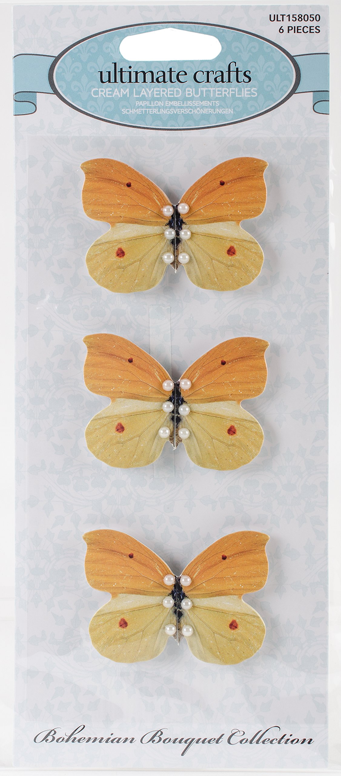 Artdeco Creations Ultimate Crafts Bohemian Bouquet Butterflies Kit, Paper, Multi-Colour, 19.56 x 7.87 x 0.64 cm