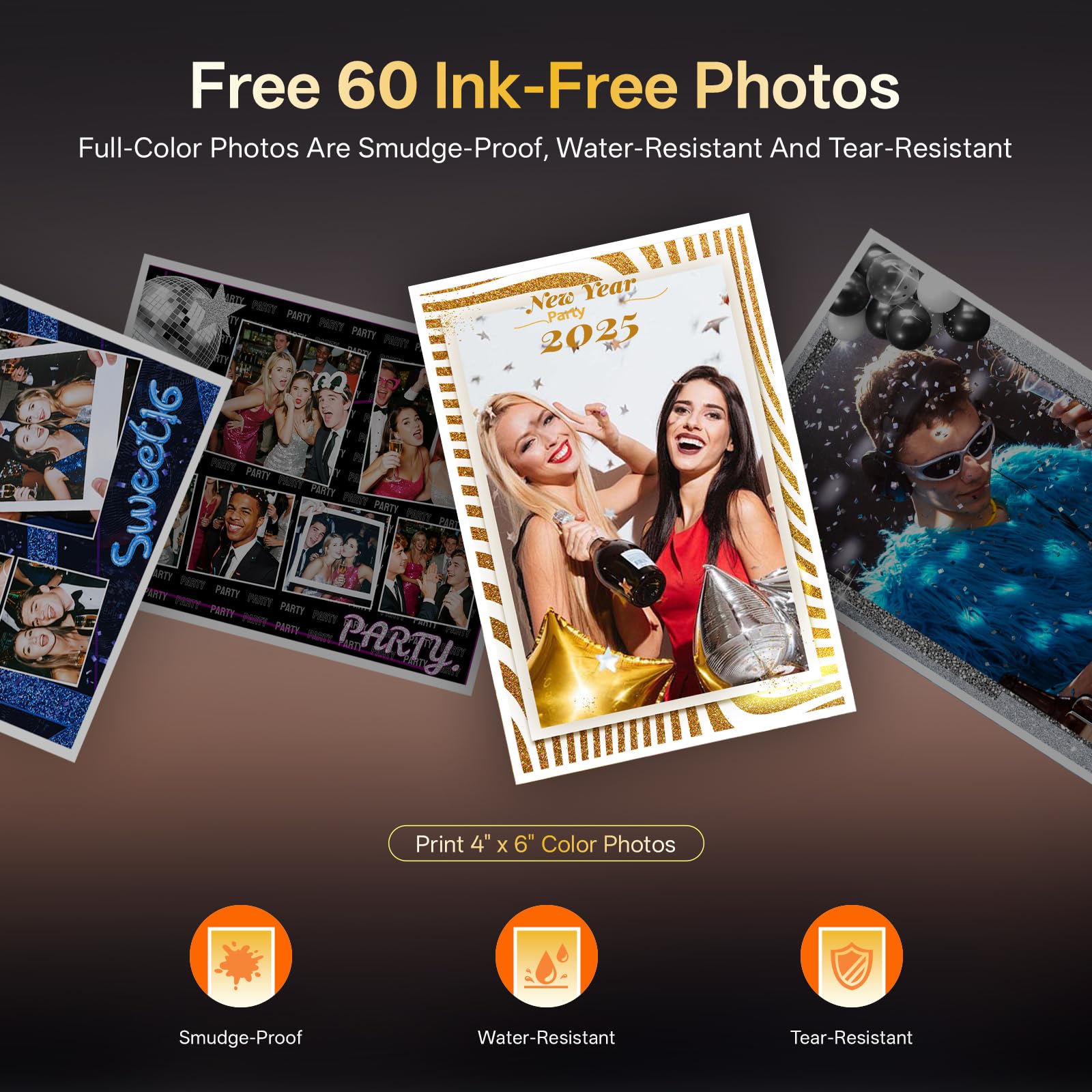 Desktop Photo Booth Machine All-in-One Instant Color Photo Printer with 10.1