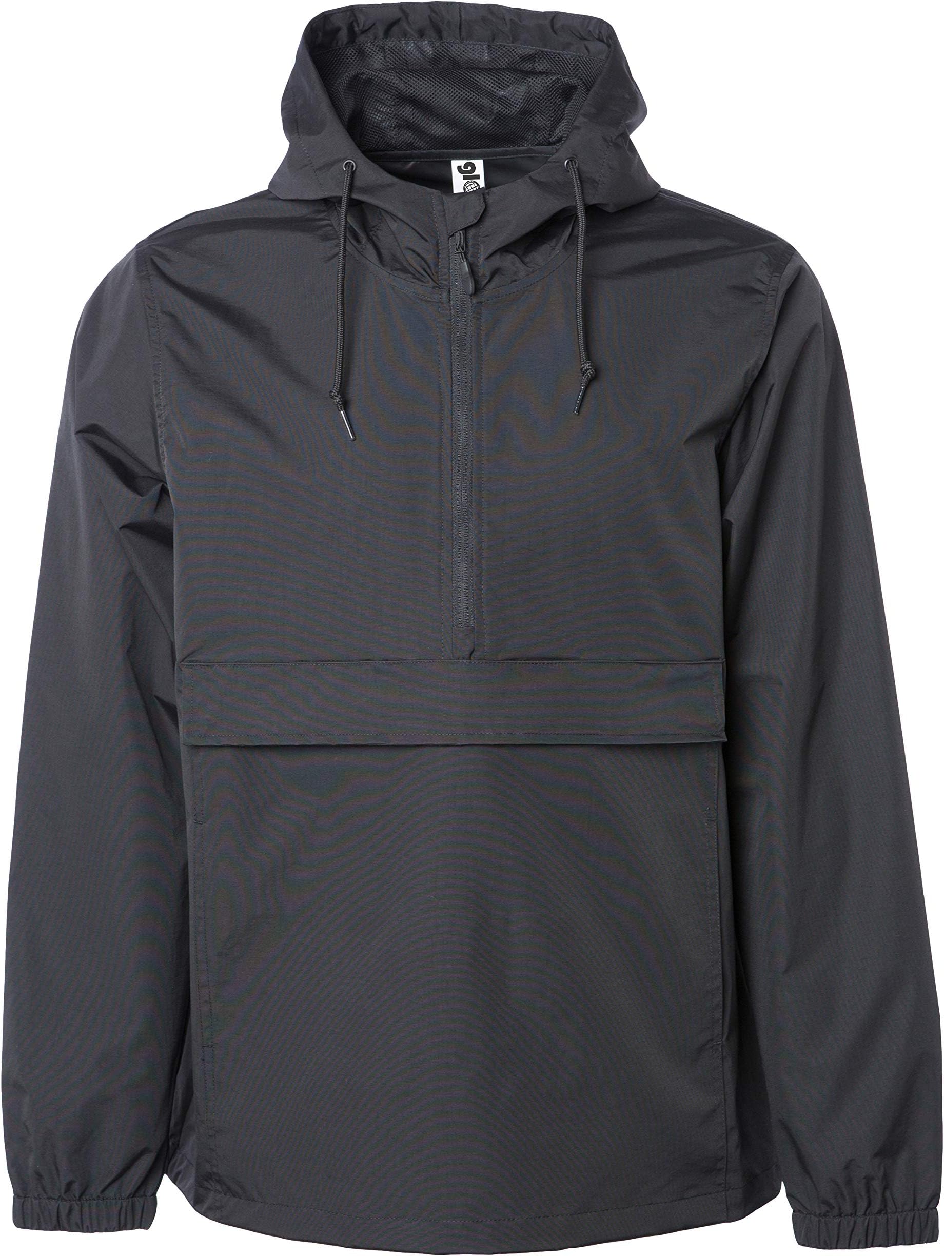Global Blank Men’s Hooded Raincoat Waterproof Jacket Zip Up Windbreaker Anorak