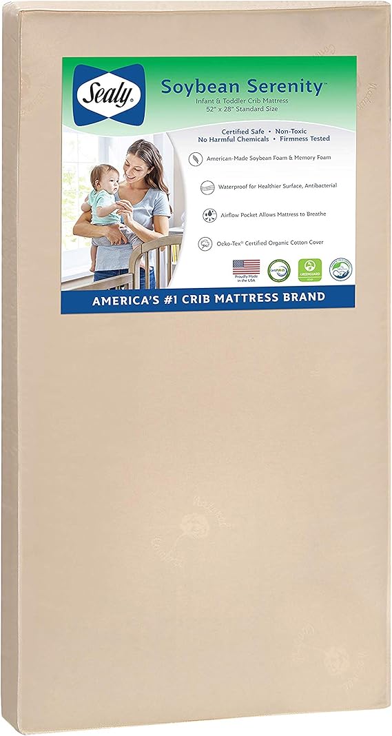 sealy soybean crib mattress