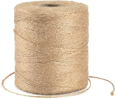 jijAcraft 500M Natural Jute Twine 2 Ply 1.5mm Brown Garden String