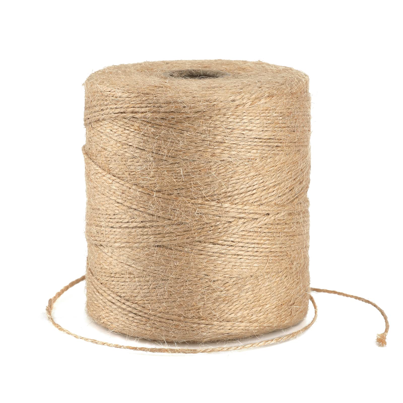 jijAcraft 500M Natural Jute Twine, 2Ply Garden String Twine, 1.5MM Brown Jute String for DIY Arts Crafts/Floristry/Bundling/Gardening