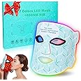biuufish Red Light Therapy for Face, 7＋1 Colors LED Face Mask Light Therapy with 850NM Near-infrared, Portable Rechargeable Red Light Therapy Mask Skin Care Device at Home and Travel for Anti-Aging