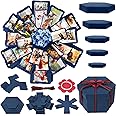Koogel Explosion Gift Box, Blue Exploding Photo Album Surprise Love Box with DIY Scrapbooking Accessories for Anniversary, Birthday, Wedding
