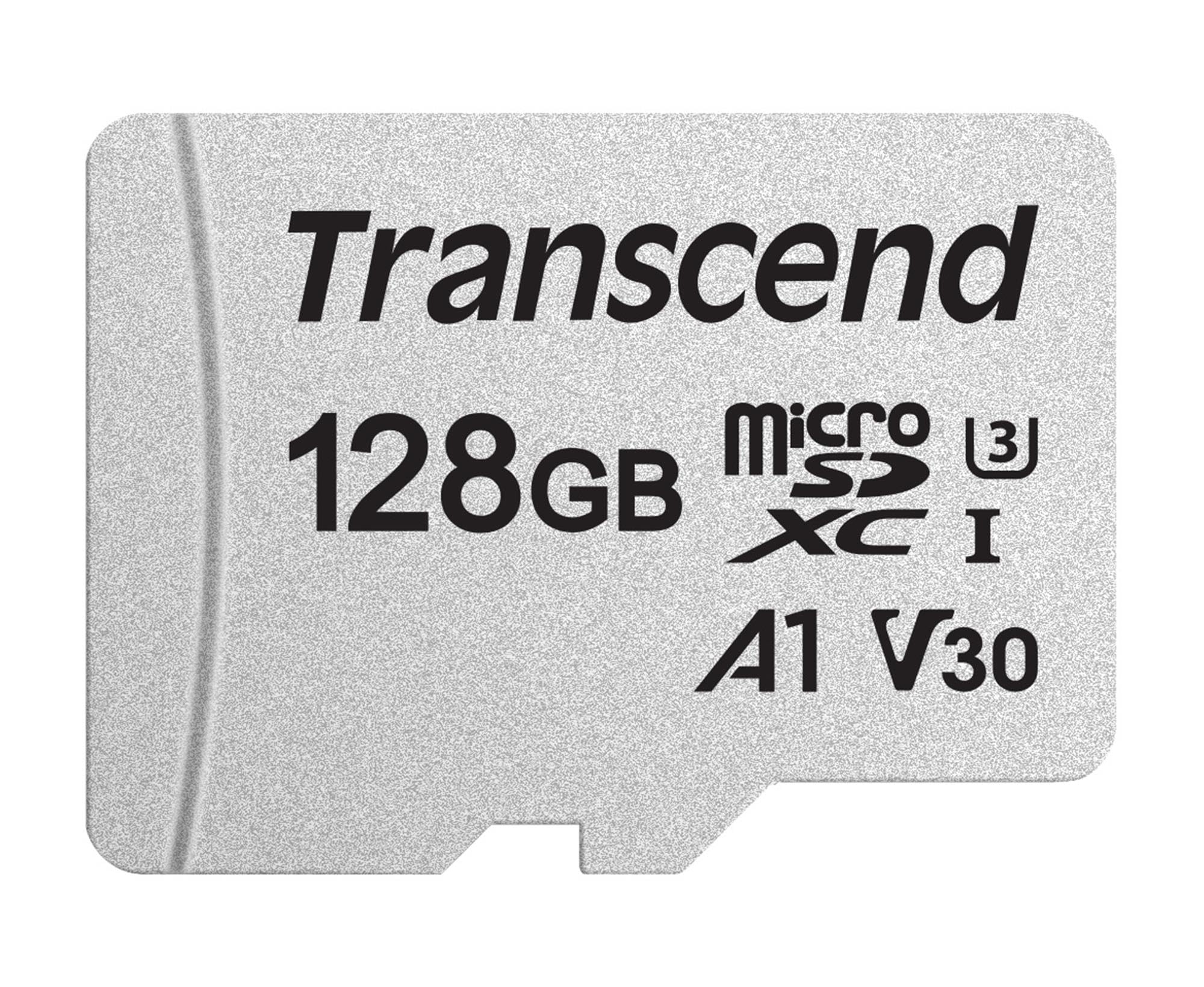 Transcend USD300S 128GB microSDXC U3 V30 A1 Memory Card with Adapter, for 4K Video, GoPro, Drones & Cameras TS128GUSD300S-A