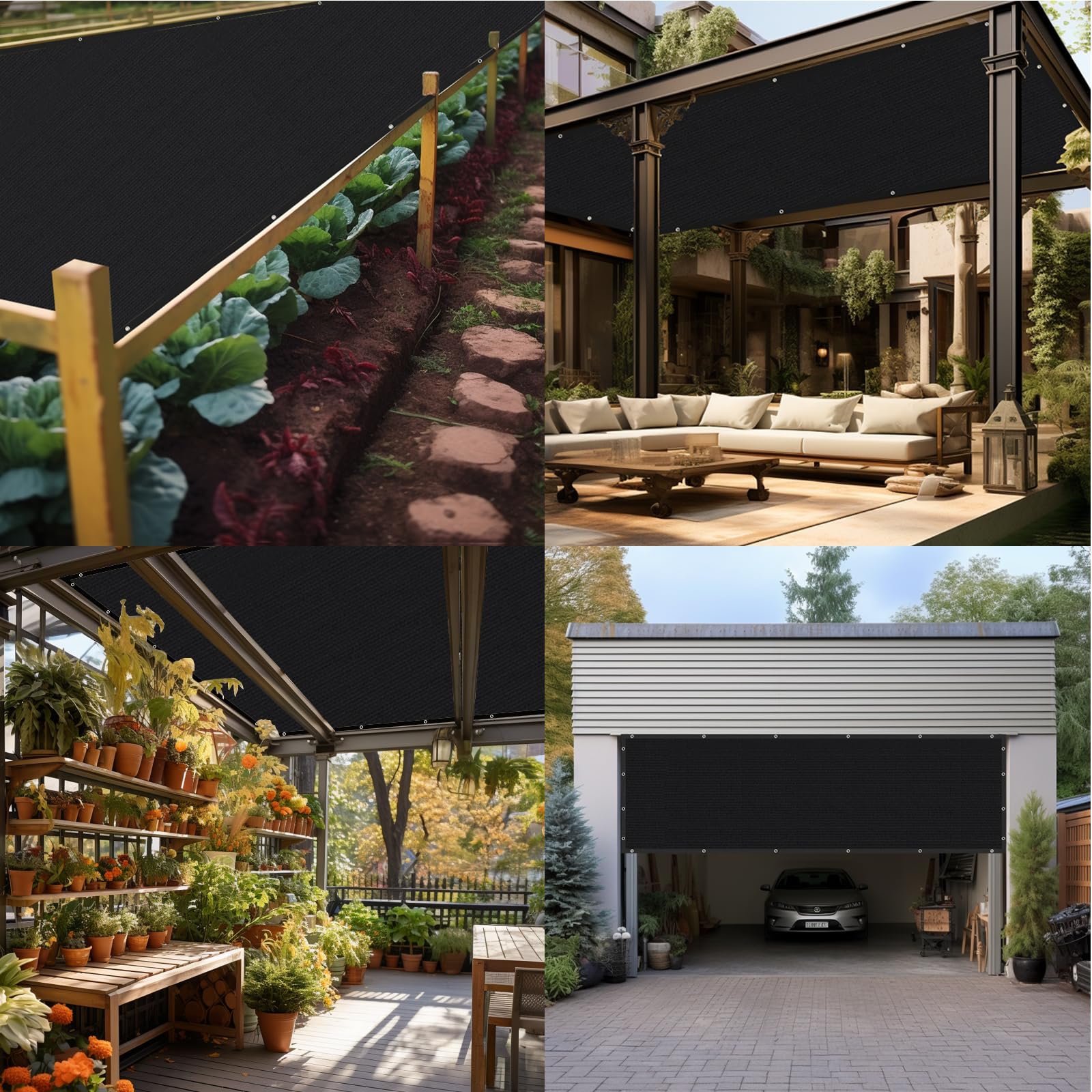 Artpuch 90% Sun Shade Cloth, 8 x 10 FT Pergola