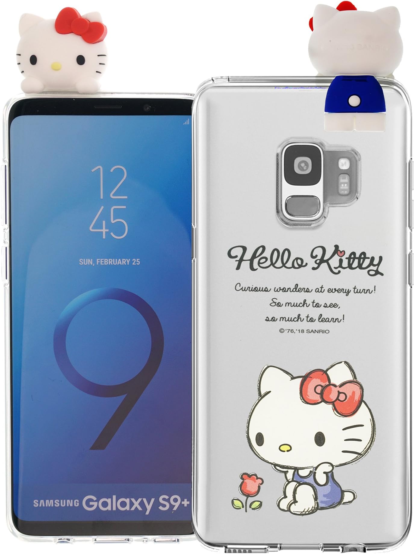 Galaxy S9 Plus Case Hello Kitty Cute Figure Doll Clear Jelly Cover for [ Samsung Galaxy S9 Plus ] Case - Figure Hello Kitty Sitting