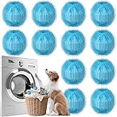 12PCS Pet Hair Remover for Laundry, Reusable Dog Hair Remover for Laundry, Effective Laundry Hair Catcher, Laundry Pet Hair Catcher for Clothe Bedding, Laundry Hair Catcher Sky Blue