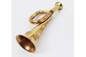 Parijat Handicraft Military Chinese Army Brass And Copper Blowing Bugle Attack War Command Signal Horn 6" Inch