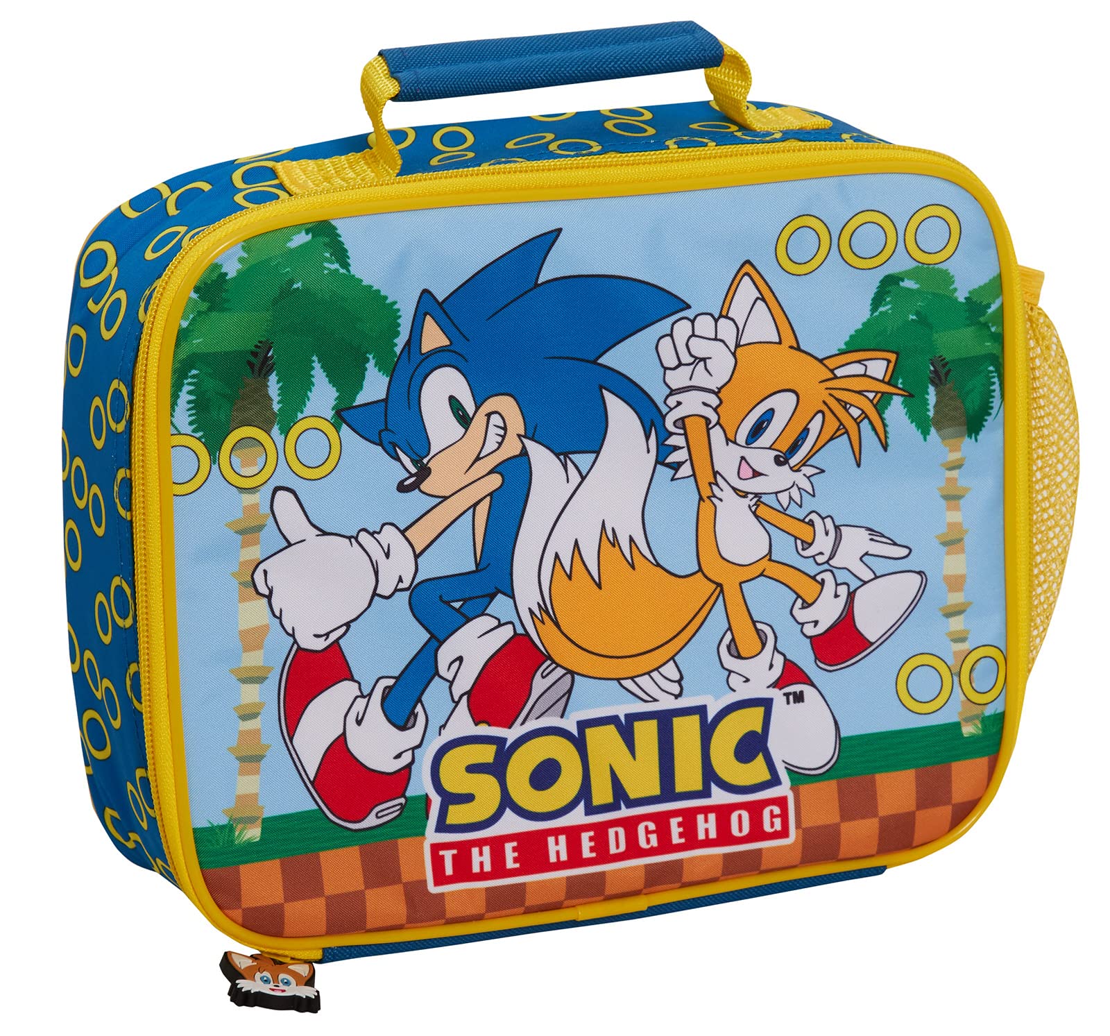 Sonic The Hedgehog Lunch Bag for Kids Sega Lunch Box School Travel Insulated Lunchbag with Drinks Holder