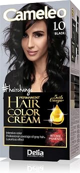 Cameleo Permanent Color Cream Black by Delia Cosmetics Full Kit