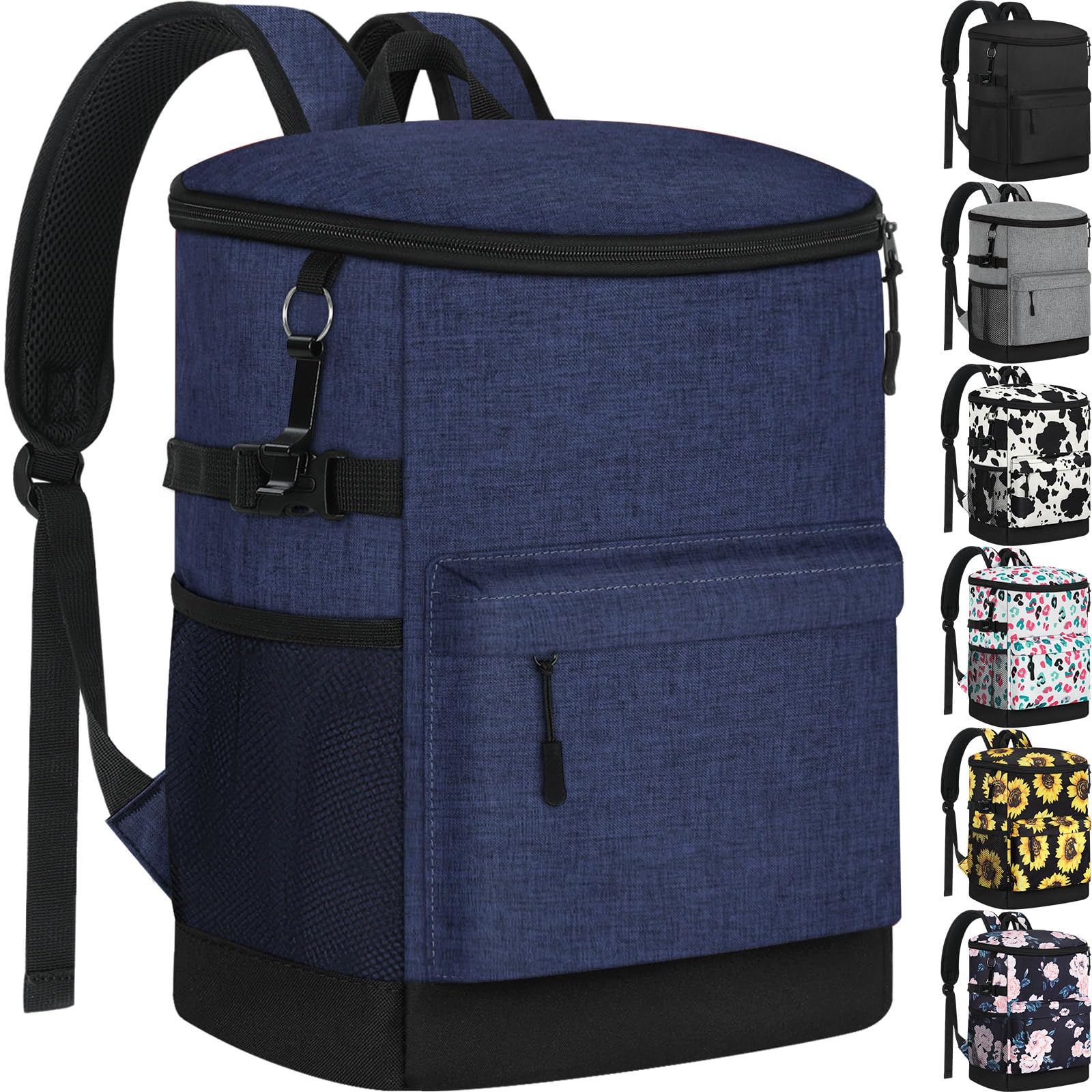 Photo 1 of Tenot Cooler Backpack 33 Cans Backpack Coolers Insulated Leak Proof Soft Beach Cooler Bag for Men Women Ice Chest Backpack Camping Hiking Picnic Travel Cooler Lunch Backpack Blue