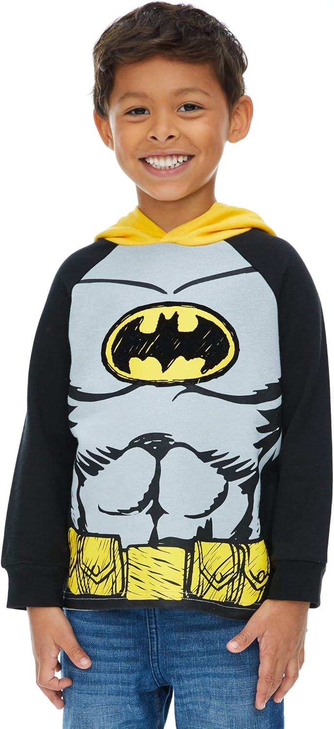 DC Comics Batman Superman Boys Fleece Hoodie with Cape: Clothing