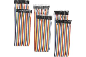 RGBZONE 120pcs 30CM Multicolored Dupont Wire 40pin Male to Female, 40pin Male to Male, 40-pin Female to Female Solderless Bre
