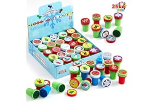 JOYIN 25 PCS Christmas Rubber Stamps for Kids Gift, Xmas Self Ink Stamp Assorted Stampers Party Favor, Kids Stamp Bulk for Goodie Bags Fillers Stocking Stuffers Classroom Supplies Carnival Prizes