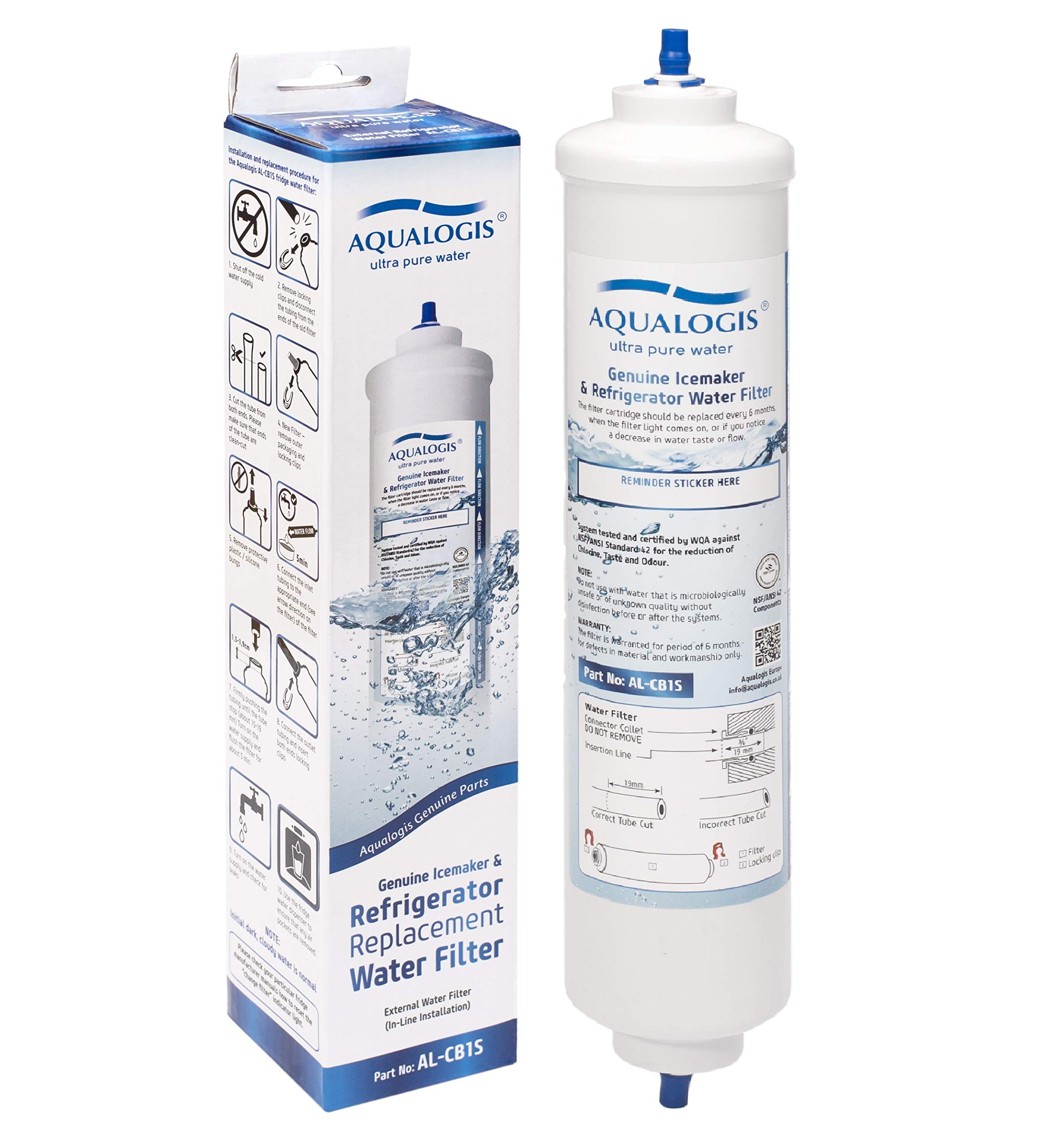 Aqualogis AL-CBS Fridge Water Filter Compatible with Samsung DA29-10105J HAFEX/EXP