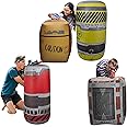 Kidzlane Inflatable Bunkers Set - Barrels for Laser Tags, Blast Guns & Paintball - Inflatable Paintball Battle and Outdoor War Zone Bunker Toys - Easy Set Up Army Party and Laser Tag Battle Gun Game