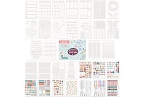 ZICOTO Easy to Use Stencil Set for Dotted Journals - Time Saving Planner Accessories/Supplies Kit Makes Creating Layouts Easy - Incl. Bullet Point Checklists, Daily/Weekly/Monthly Calendars