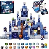 Myndefuul Magnetic Building Blocks for Kids, 100PCS Magnet Blocks Set, 3D Tiles Building Cubes Constructions Toys for Boys & Girls Ages 3+, STEM Sensory Educational Stacking Toy Gift for Toddlers