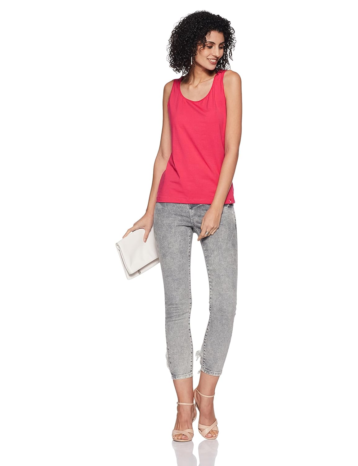 jockey women's cotton tank top (1335-0110-ruby_red_medium)