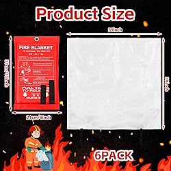 Macarrie 39” x 39” Fire Blanket Emergency Fire