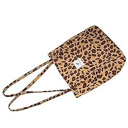 TOPASION Cute Corduroy Tote Bag Canvas Shoulder