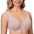 DELIMIRA Women's Plus Size Bras Minimizer Underwire Full Coverage Unlined Seamless Cup