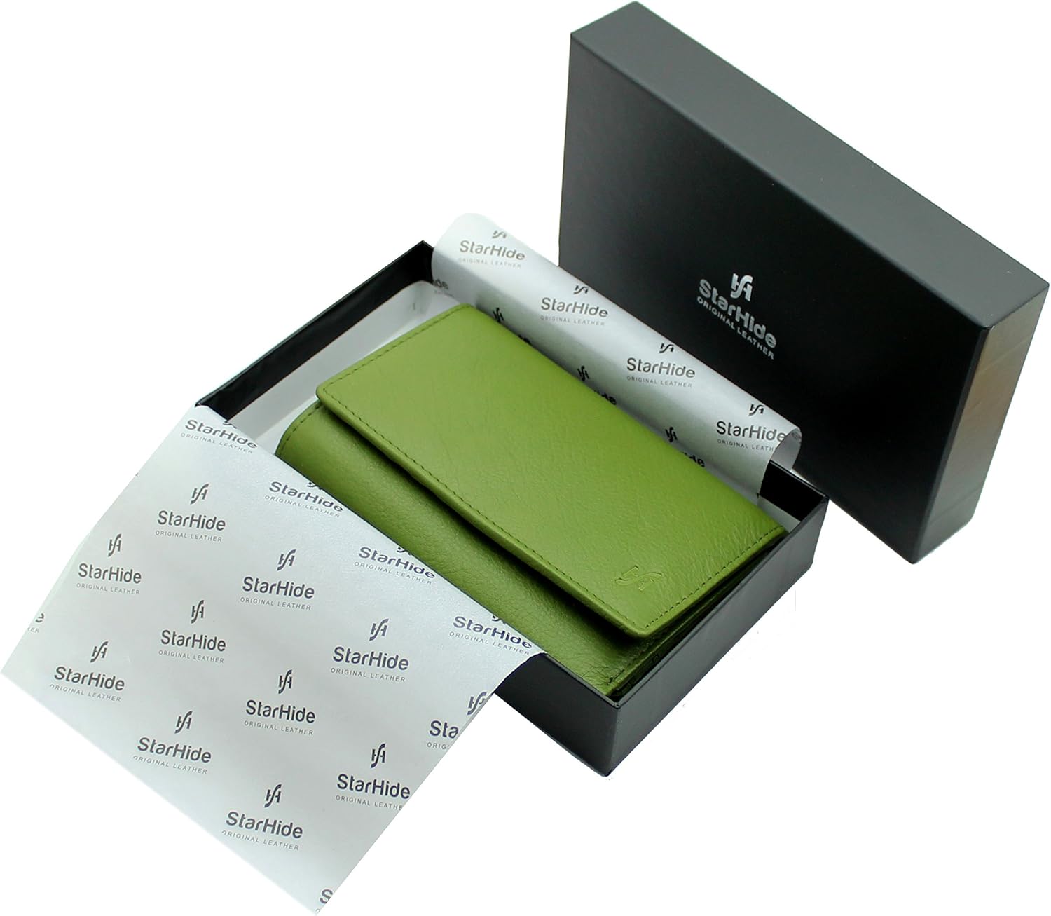 STARHIDE Women's RFID Blocking Purse, Genuine Leather Trifold Clutch Wallet, Multi Credit Card Holder with Zipped Pocket - Image 3
