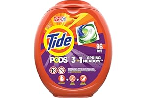 Tide PODS Laundry Detergent Soap PODS, High Efficiency (HE), Spring Meadow Scent, 96 Count