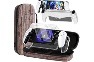 QUAGGY 3-in-1 Accessoris Kit Compatible with Playstation Portal, EVA Carrying Case for PS Portal with Silicone TPU&Hard PC Clear Protective Cover,2 Pack Screen Protectors