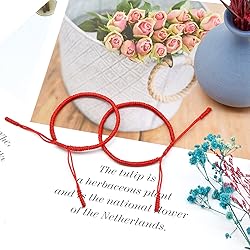 Knitted Colors Red String of Fate Bracelets