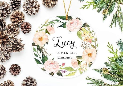 flower girl christmas ornament