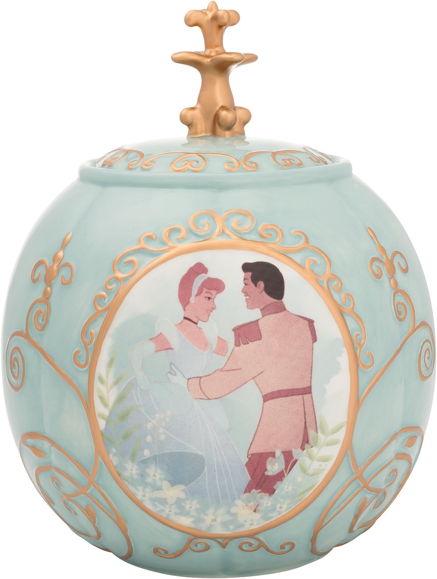 Vandor 90041 Disney Cinderella Sculpted Ceramic Cookie Jar, 12 x 8 x 8 Inches