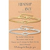Best Friend Bracelet Love Knot Matching Bracelets for Couples Friendship Long Distance Bracelet for Mother Daughter Soul Love Birthday Valentines Day Jewelry Gifts