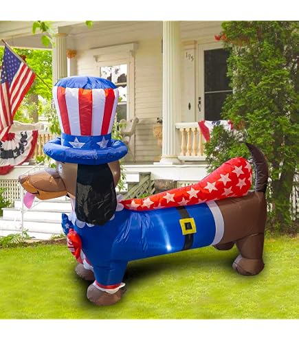 Gemmy Patriotic Inflatable 5' Uncle Sam Puppy India